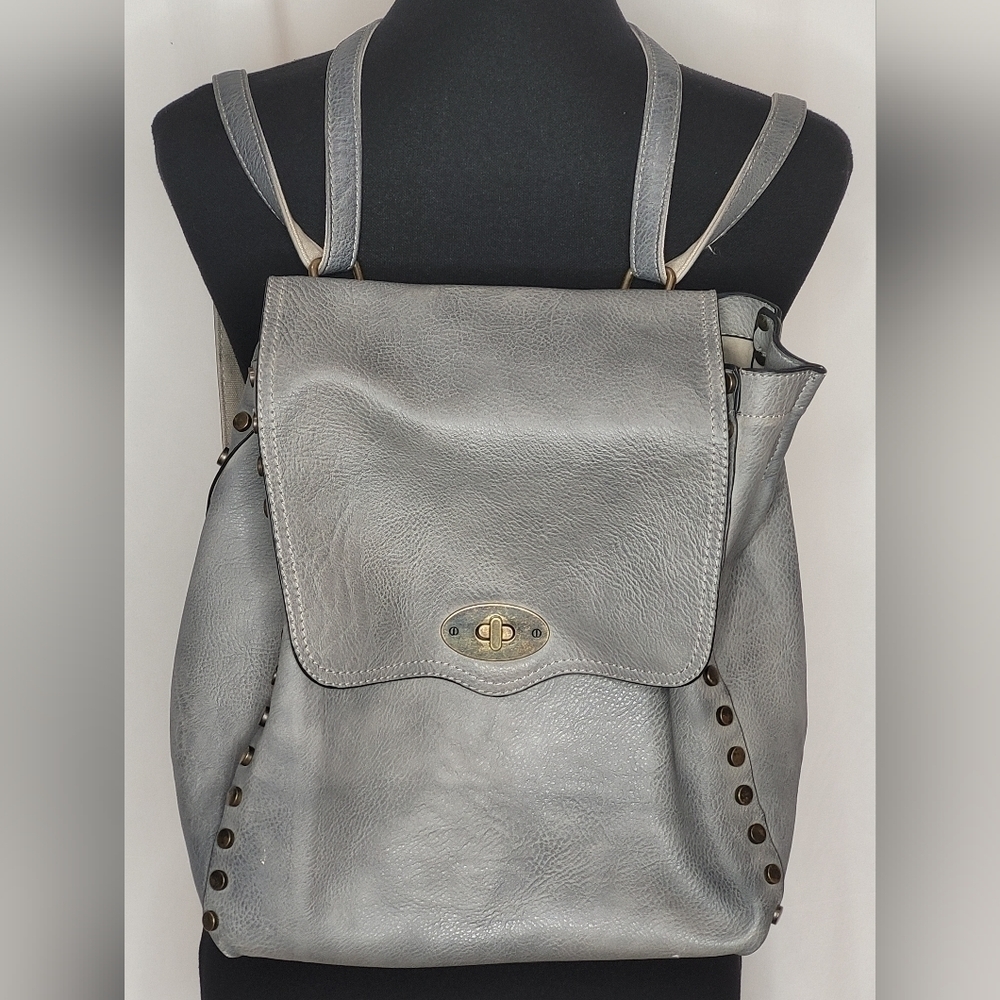 Jen & Co. Bex Vegan Leather Convertible Backpack / Crossbody  Bag